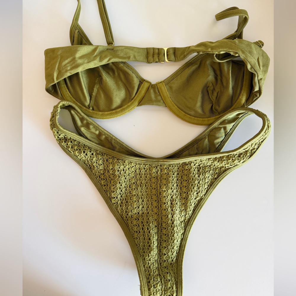 Camila Coelho Olive Knit Bikini Set - Picture 3 of 6